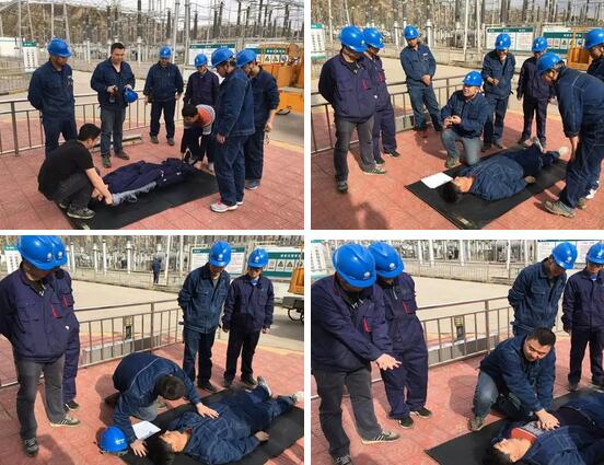 應急搶修中心組織“觸電應急演練”